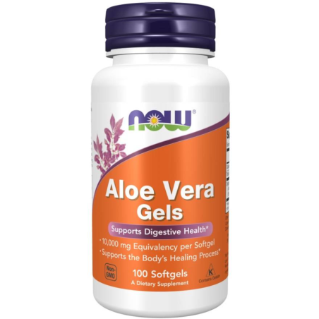 NOW Foods Aloe Vera Gels 100 Softgels - Wsparcie Trawienia i Odporności