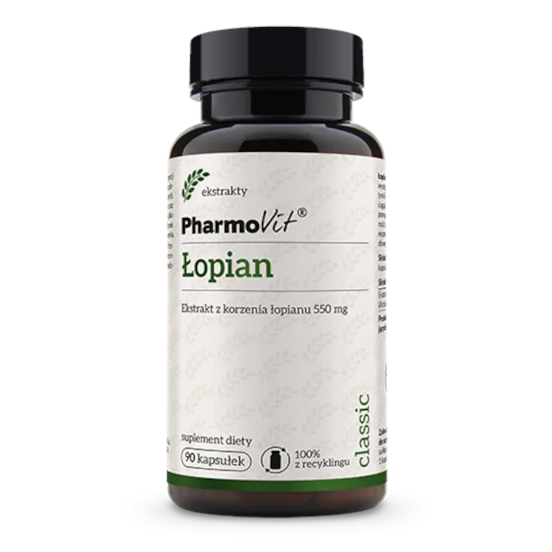 Pharmovit Łopian 90 kaps - Wsparcie Trawienia i Oczyszczania