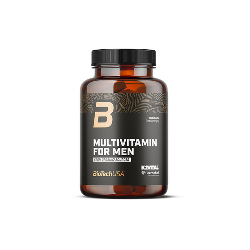 BioTechUSA Multivitamin For Men Organic 60tab - Witaminy dla Mężczyzn