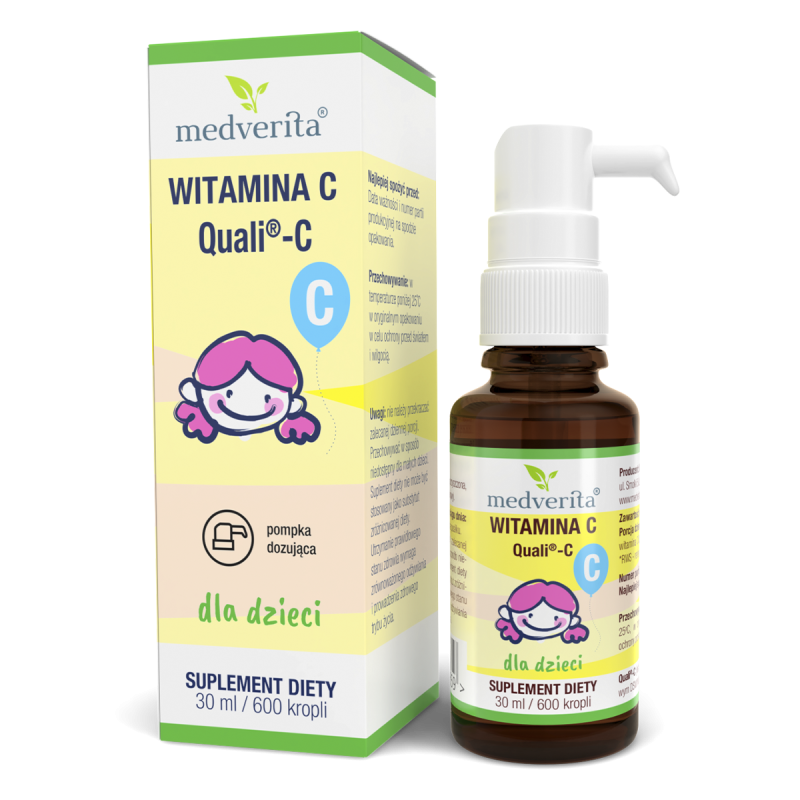 Medverita Witamina C Krople Dzieci Quali-C 30ml - Odporność dla Maluchów