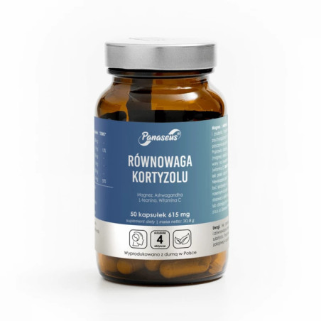 Panaseus Równowaga Kortyzolu 50 kaps. - Naturalne wsparcie w stresie