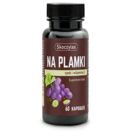 Skoczylas Na Plamki Cynk, Beta Karoten, Witamina E 60 kaps. - Biotechsklep.pl