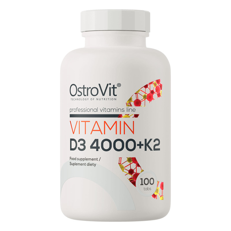 OstroVit Witamina D3 4000IU + K2 VEGE 100tabs - Zdrowe Kości i Odporność