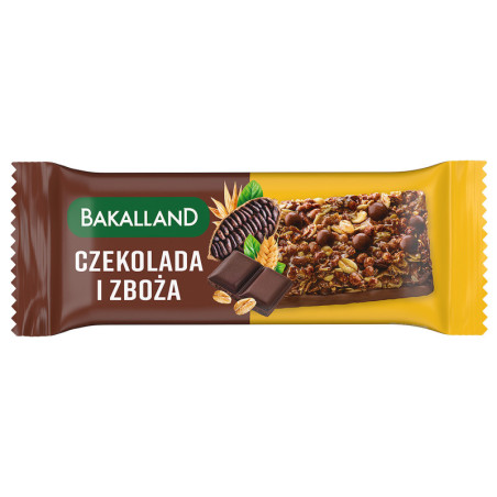 Bakalland Baton Czekolada Musli 40g - Zdrowa przekąska zbożowa