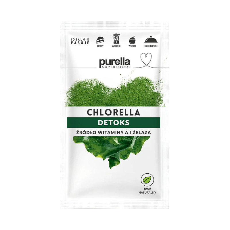 Purella Chlorella 21g - Naturalny detoks i wsparcie trawienia