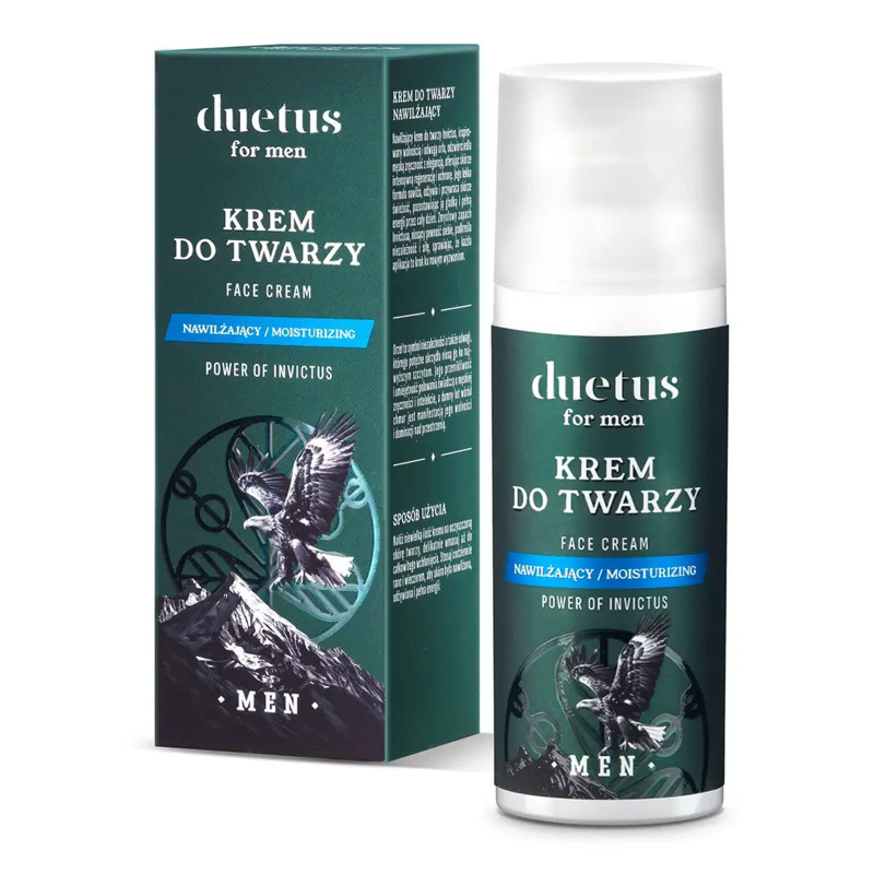 DUETUS FOR MEN INVICTUS Krem do Twarzy 50ml - Nawilżenie i regeneracja