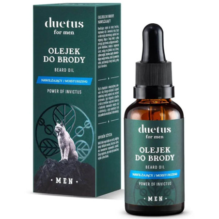 DUETUS FOR MEN Olejek do brody INVICTUS 30ml - Nawilżenie i regeneracja
