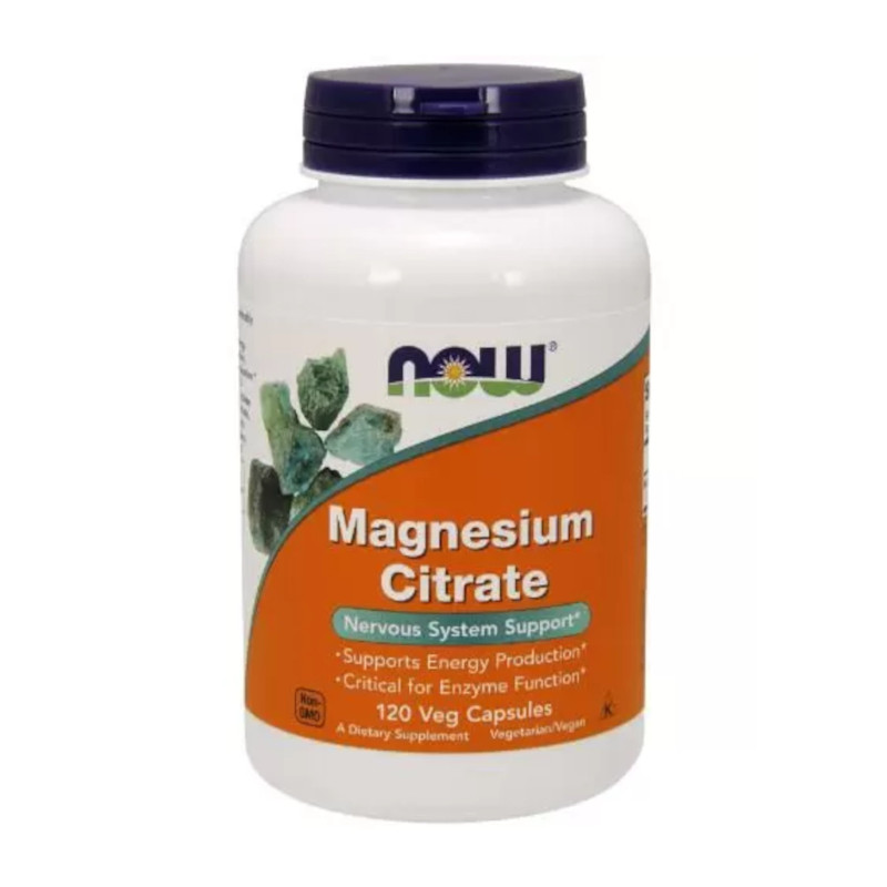 NOW Foods Magnesium Citrate 133mg 120vkaps - Magnez na skurcze i stres