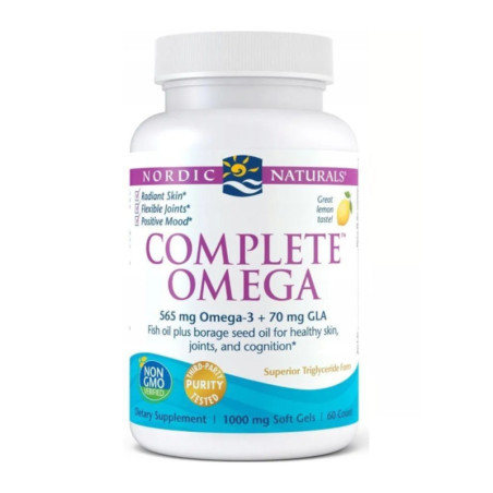 Nordic Naturals Complete Omega Lemon 60softgels - Kwasy Omega 3 6 9