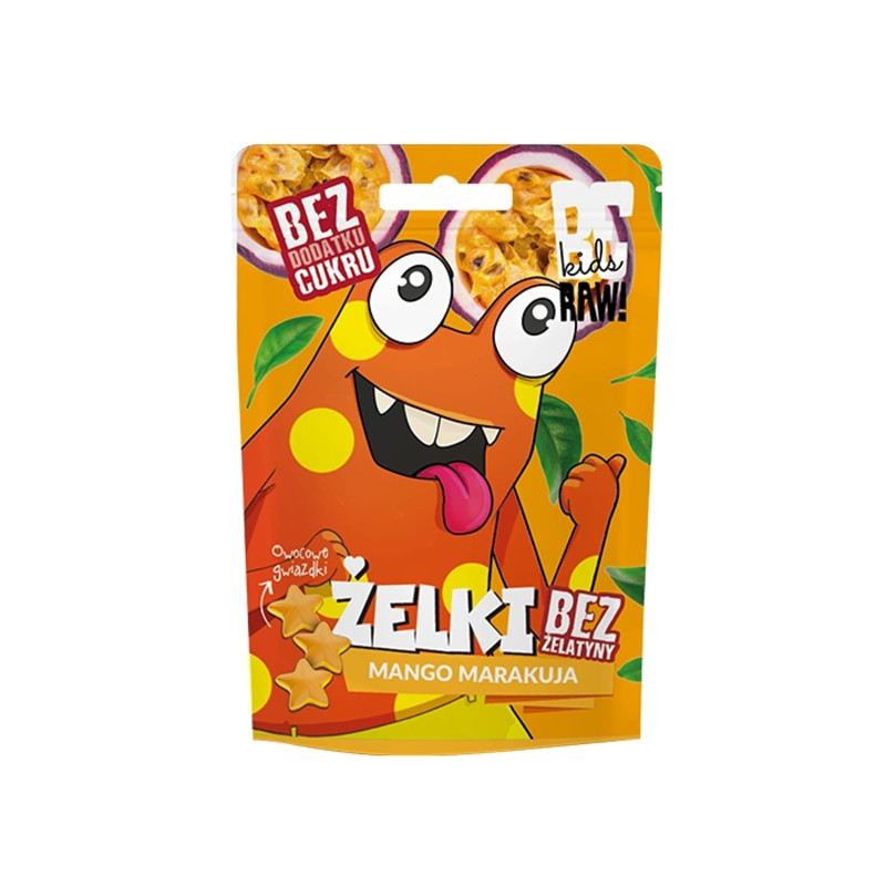 BeRaw Kids Żelki Mango Marakuja 35g - Zdrowa przekąska dla dzieci