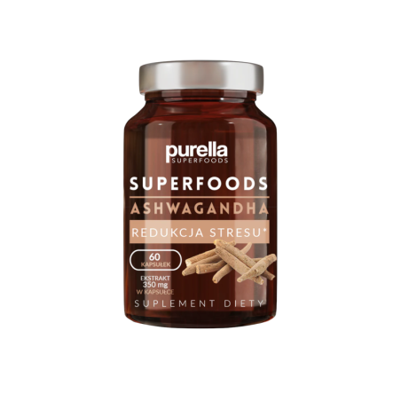 Purella Superfoods Ashwagandha 60 kaps - Naturalne wsparcie na stres
