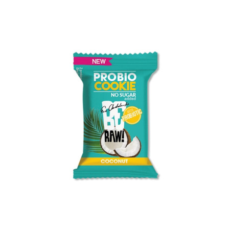 BeRAW Probio Cookie Coconut 18g - Zdrowa Przekąska z Probiotykiem