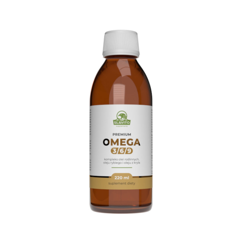 Slavito Premium Omega 3 6 9 220ml - Zdrowie Serca i Mózgu