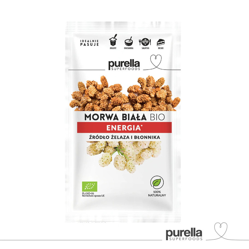 Purella SuperFoods Morwa Biała BIO 100g - Zdrowa Żywność
