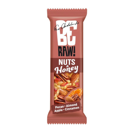 BeRAW Nuts&Honey Bar 30g - Baton energetyczny z orzechami i miodem