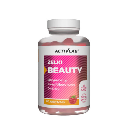 Activlab Beauty Żelki Malina 60 szt. - Skóra, Włosy, Paznokcie