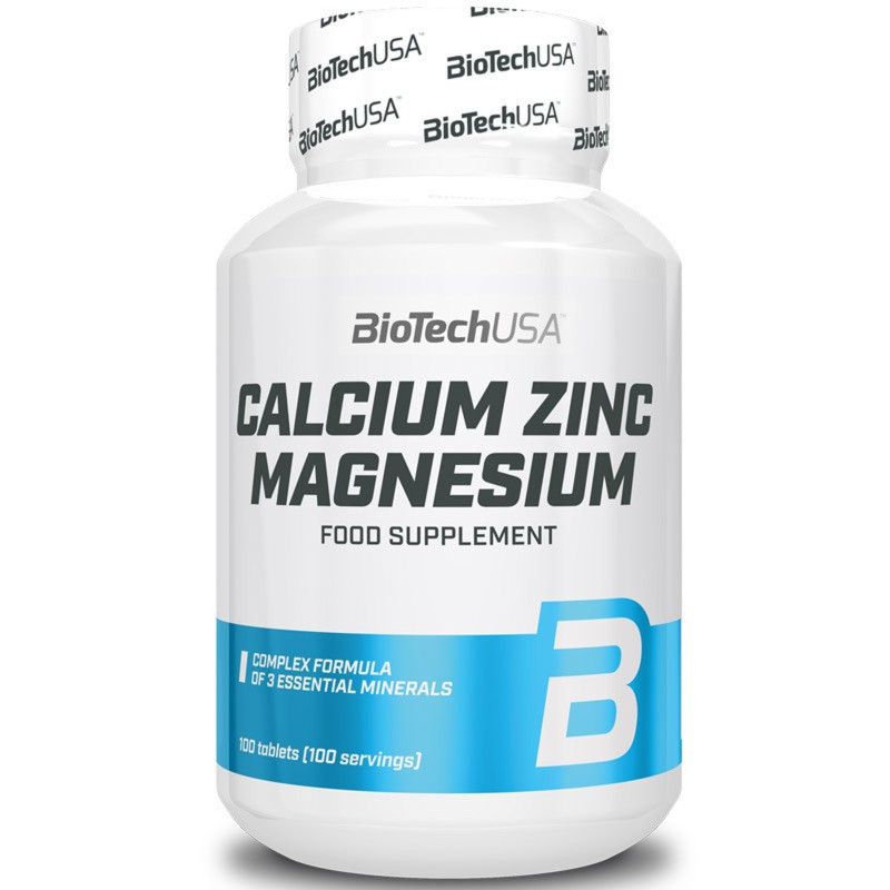 BioTechUSA CA-MG-ZN 100tab - Wapń, Magnez, Cynk na mocne kości