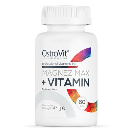 Witaminy i minerały - Ostrovit Magnez Max + Vitamin 60tab