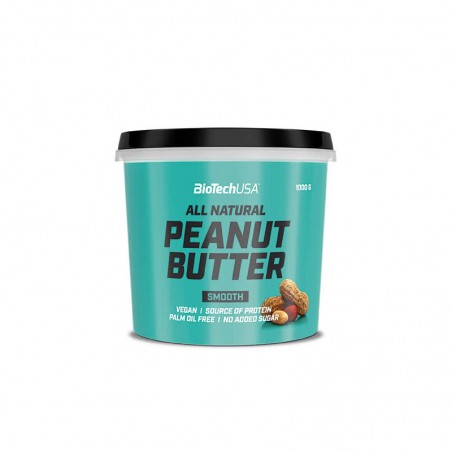 Biotech All Natural Peanut Butter 1000 g Crunchy/Smooth - Biotechsklep