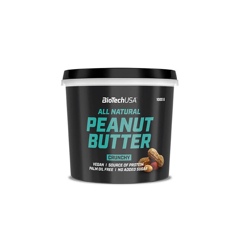 Biotech All Natural Peanut Butter 1000 g Crunchy/Smooth - Biotechsklep