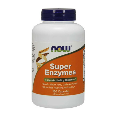 NOW Foods Super Enzymes - 180 kaps. - Wsparcie Trawienia