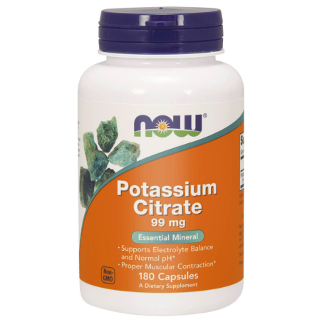 NOW Foods Potassium Citrate 180 kaps - Cytrynian Potasu