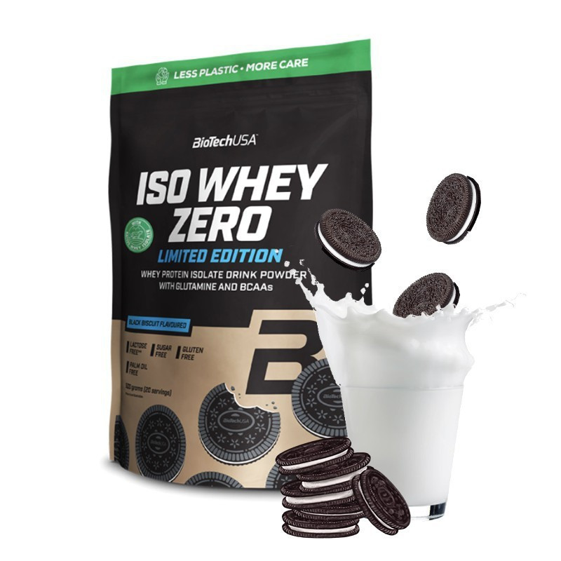 BioTechUSA IsoWhey Zero Black Biscuit 500g - Izolat Białka WPI