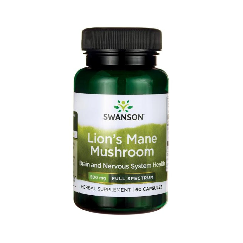 Swanson Lion's Mane Mushroom 60kaps - Pamięć i Koncentracja
