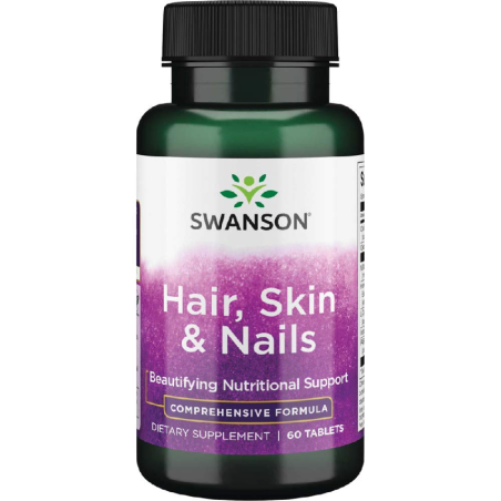 Swanson Hair, Skin & Nails 60tab - Wzmocnienie włosów, skóry i paznokci