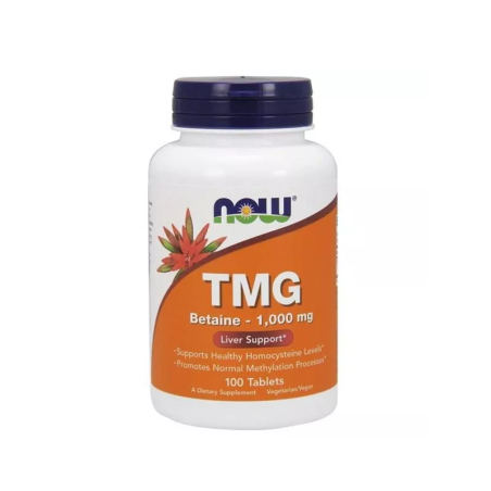 NOW Foods TMG Betaina 1000mg 100tab - wsparcie wątroby i trawienia
