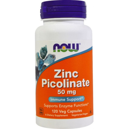 NOW Foods Zinc Picolinate 50mg 120 kaps - Cynk na odporność