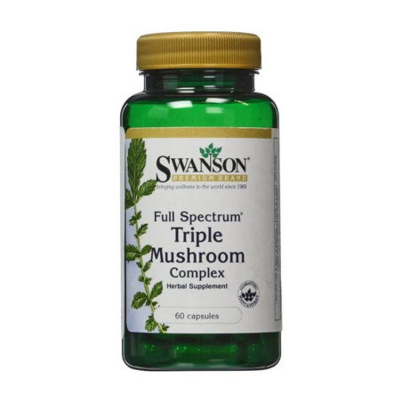 Swanson Triple Mushroom Complex 60 kaps - Wsparcie odporności