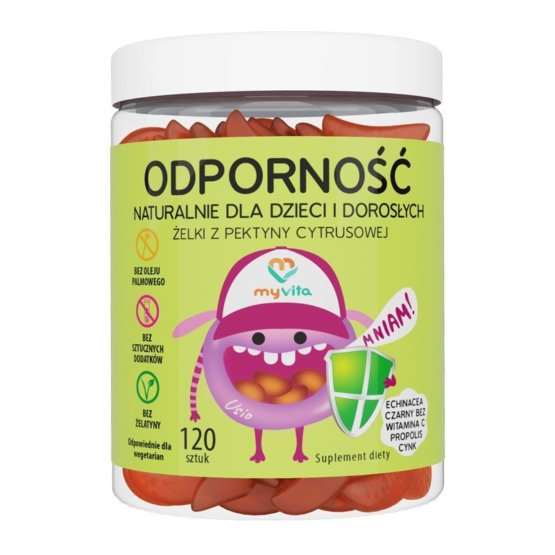 MyVita Żelki Odporność 120szt - wsparcie odporności dla dzieci i dorosłych