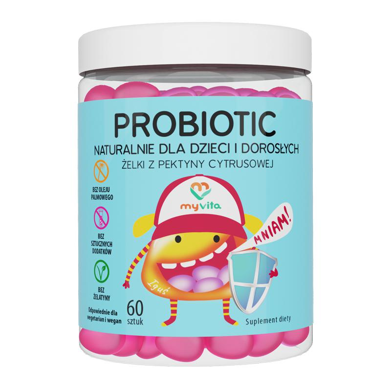 MyVita Żelki Probiotyki 60szt - Probiotyki dla dzieci i dorosłych