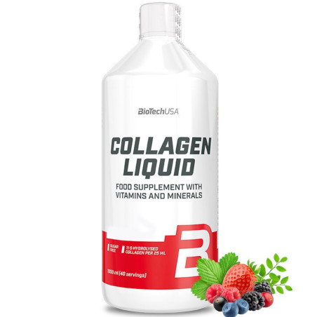 BioTechUSA Collagen Liquid 1000ml - Kolagen na stawy i skórę