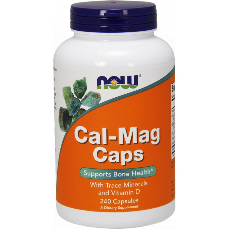 NOW Foods Cal-Mag - 240 kapsułek - Wapń, Magnez, Witamina D3