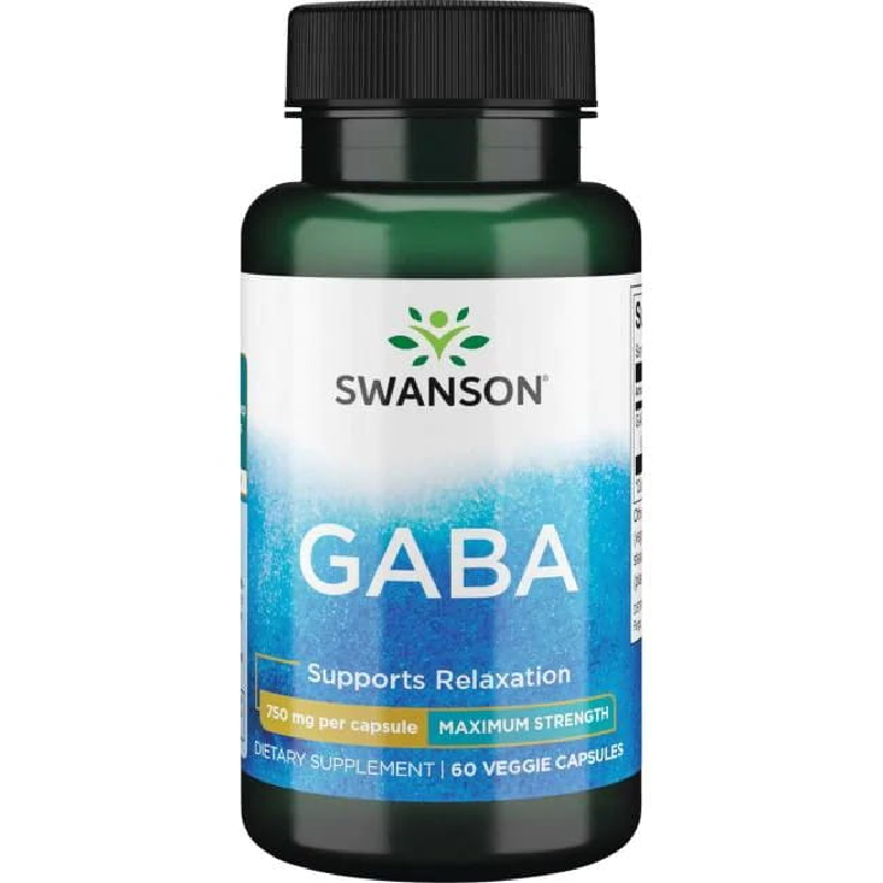 Swanson GABA 750mg - Poprawa Snu i Redukcja Stresu