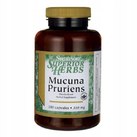 Swanson Mucuna Pruriens 350mg 200 kaps - Wsparcie dla mózgu i nastroju