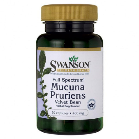 Swanson Mucuna Pruriens 400mg 90kaps - Wsparcie dla Mózgu i Nastroju