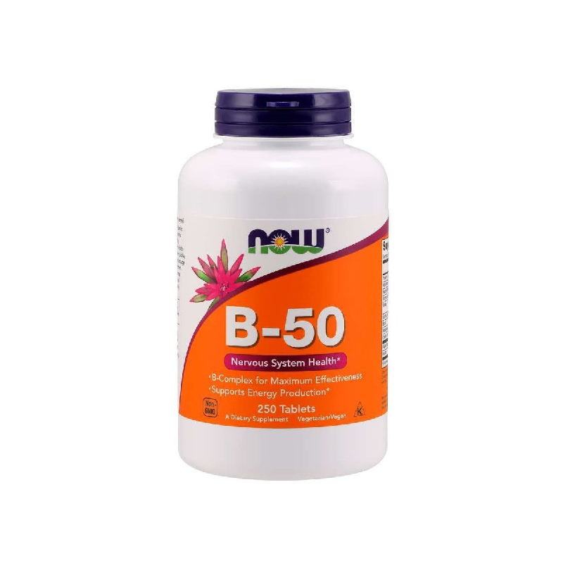 NOW Foods B-50 250tab - Kompleks Witamin B