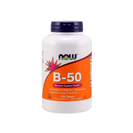 NOW Foods B-50 250tab - Kompleks Witamin B