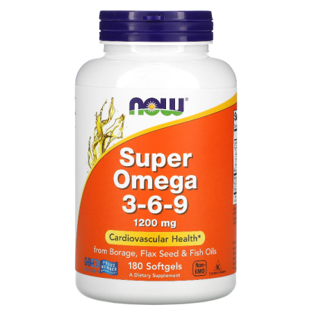 NOW Foods Super Omega 3-6-9 180 Softgels - Kwasy Tłuszczowe NNKT