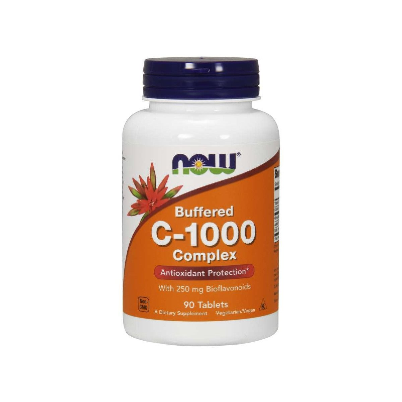 NOW Foods Vitamin C Complex 90tab - Witamina C, Wapń, Bioflawonoidy