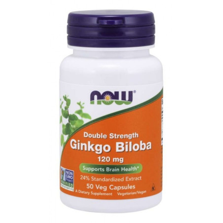NOW Foods Ginkgo Biloba 120mg 500 kaps - Pamięć i Koncentracja