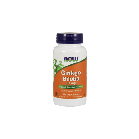 NOW Foods Ginkgo Biloba 60mg - Pamięć i Koncentracja