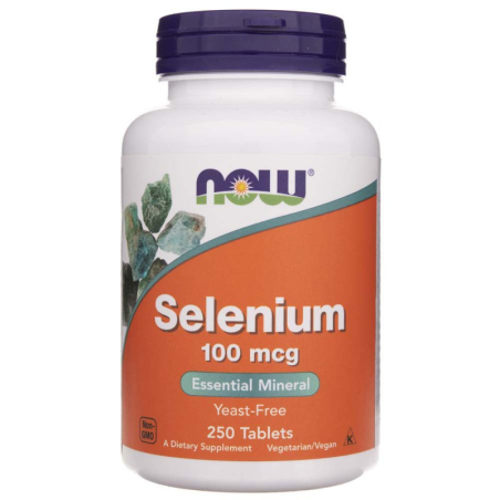 NOW Foods Selenium 100mcg 250tab - Selen na odporność, włosy i tarczycę