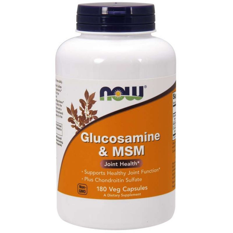 NOW Foods Glucosamine & MSM 180 kaps - Regeneracja stawów