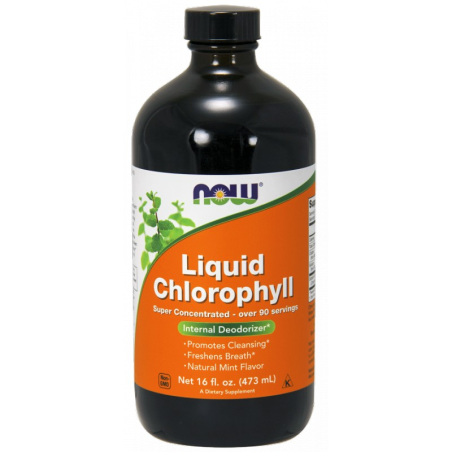 NOW Foods Chlorophyll Liquid 473ml - Wsparcie Jelit i Detoks