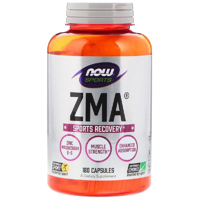 NOW Foods ZMA Sports Recovery 90 kaps - Cynk, Magnez, B6